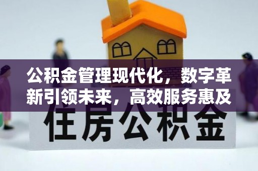 库尔勒公积金管理现代化，数字革新引领未来，高效服务惠及民生