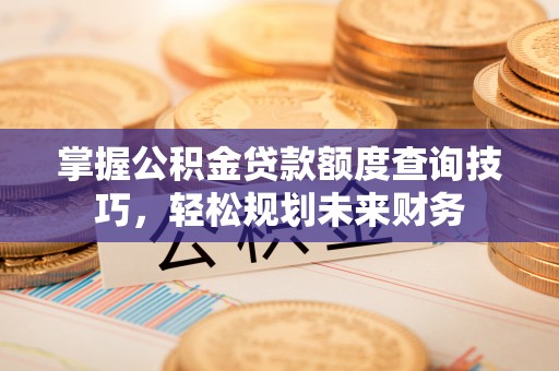 库尔勒掌握公积金贷款额度查询技巧，轻松规划未来财务
